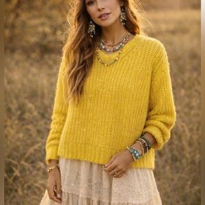 American Eagle Size Small Women's Lime Knit Long Sleeve Sweater